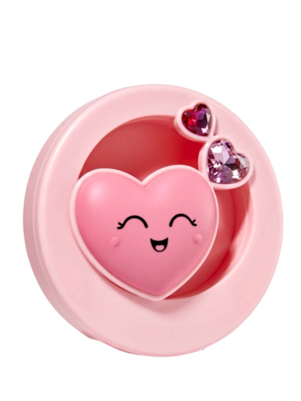 Bath & Body Works Pink Smiley Heart Visor Car Clip Fragrance Holder